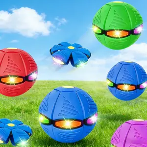 Children Bouncing Ball Magic Flying Saucer Bouncy Ball for Parent Child Interaction Flat Ball Disc Toy Educational Body Exercise Reaction Thickened Explosion Proof Smooth Play UFO ball