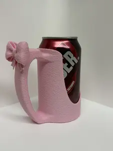 Fuzzy Bow 12OZ Can Holder