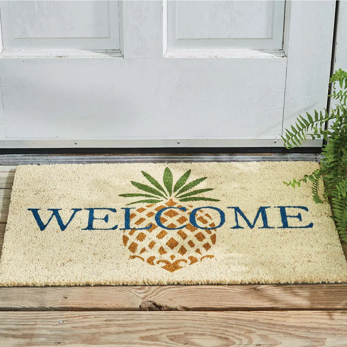 Pineapple Welcome Entry Door Mat, Household Textile Floor Rug for Home Entrance