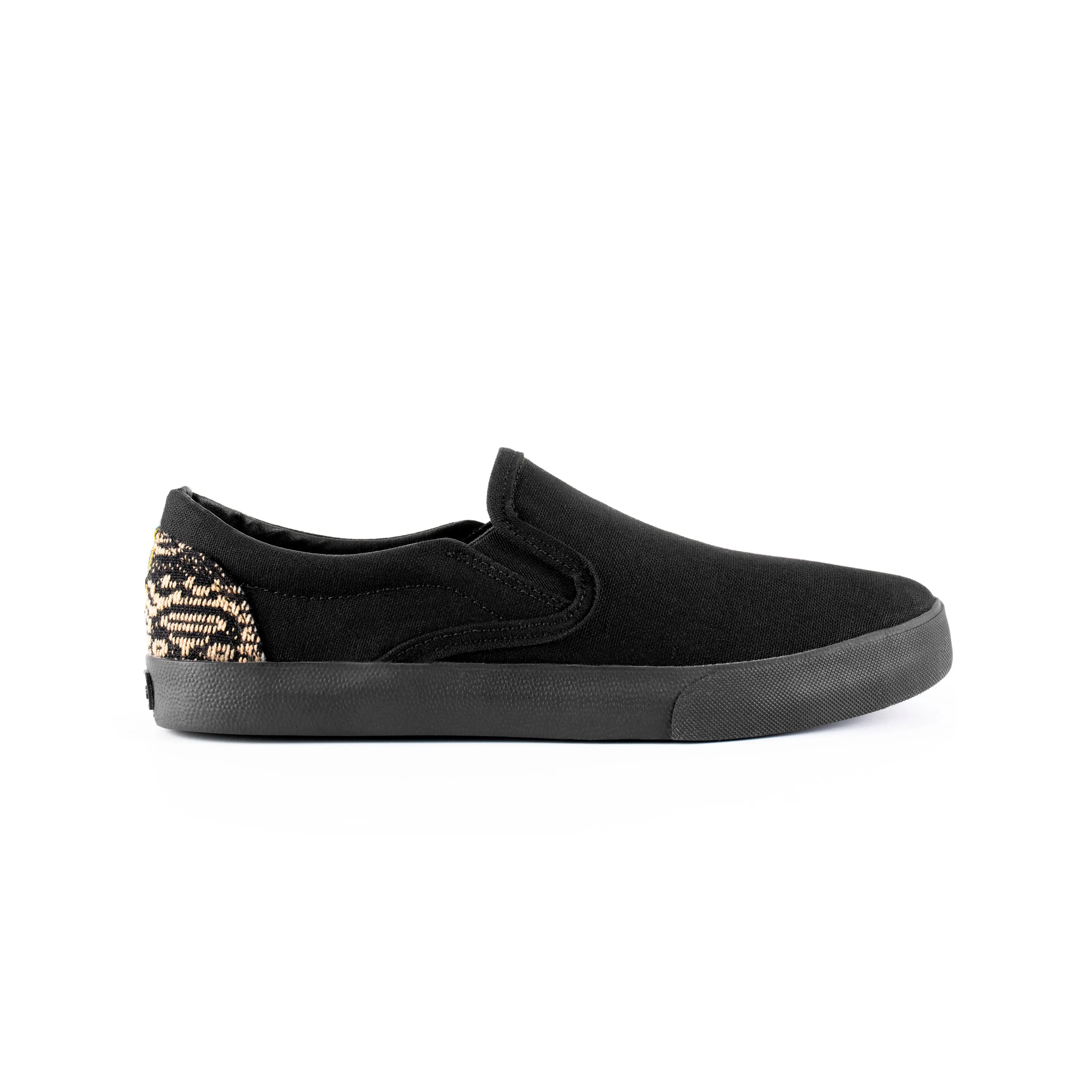 Women's All Black Rubber Vegan Cushioned Pull-On Slip-Ons, Removable Insole (Shoe Art Contest)
