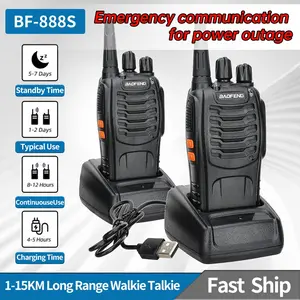 Baofeng BF-888s Two-Way Radio Uhf 400-470mhz Portable Long Range, Dual Band Amateur Ham Radio, Ideal for Hunting, Lithium Battery, Rechargeable Walkie Talkies