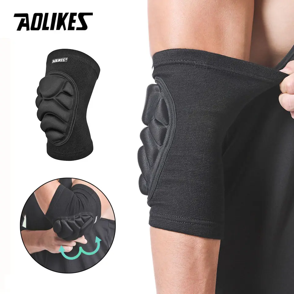 AOLIKES 1Pair Elbow Pads Elbow Protector Volleyball Sponge Support Compression Elbow Braces for Basketball Tennis Football