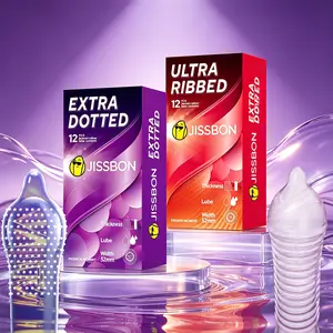 Jissbon 24-Pack 3D Granules & Dynamic Rib Double-Texture Condoms