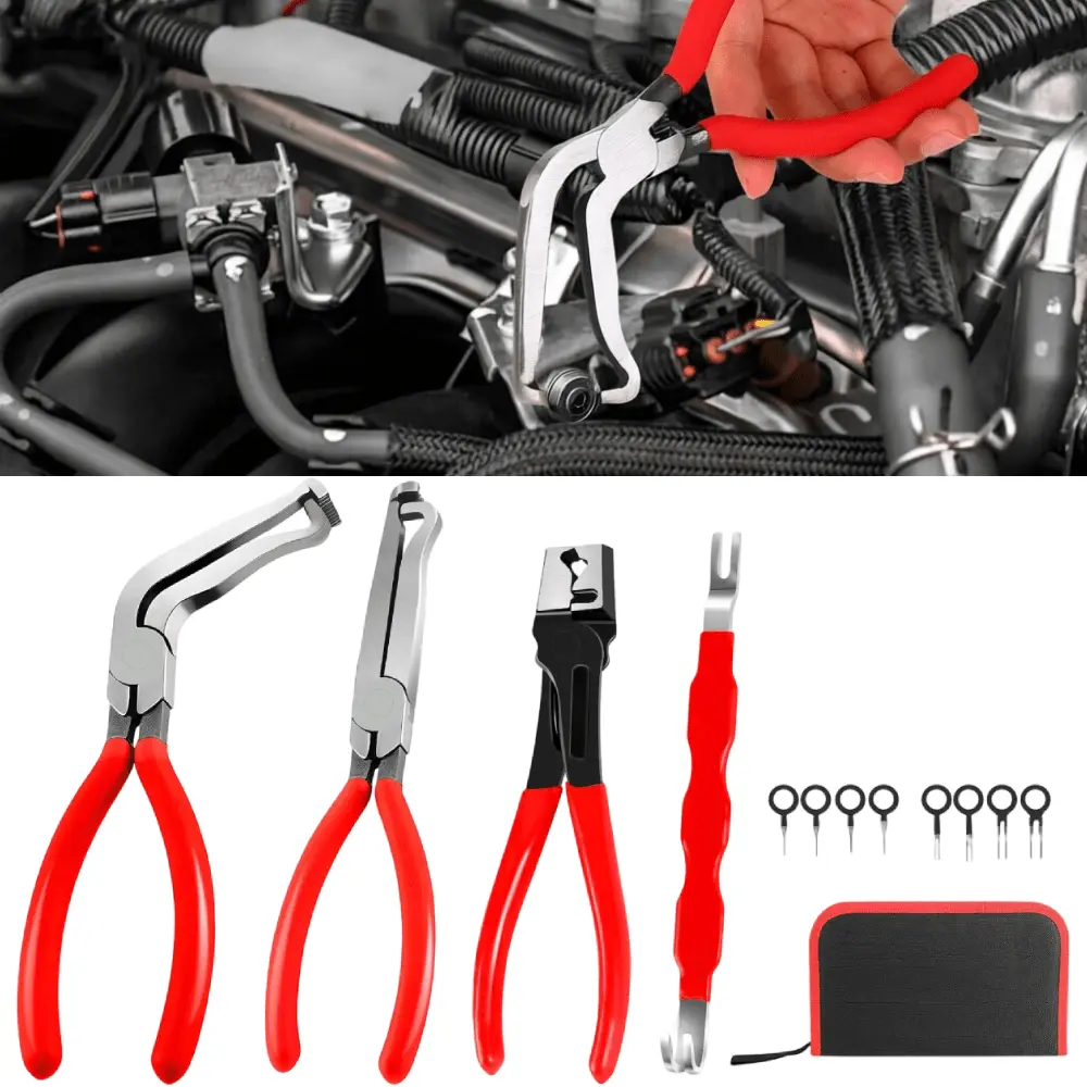 5 Pieces Electrical Disconnect Pliers for Cars, Electrical Connector Separator Tool and Automotive Electrical Connector Disconnect Pliers,Fuel Line Petrol Clip