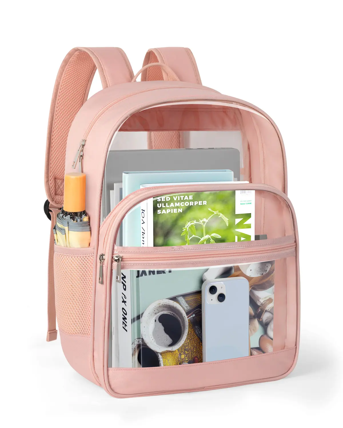 Clear Heavy-Duty Transparent Backpack with Adjustable Shoulder Straps, Durable See-Through Bookbag for Kids and Teens, Ideal Back-to-School Gift, Casual College Daypack for Travel, Vacation, Stadium Events, and Security-Check Friendly Daily Use Summervibe