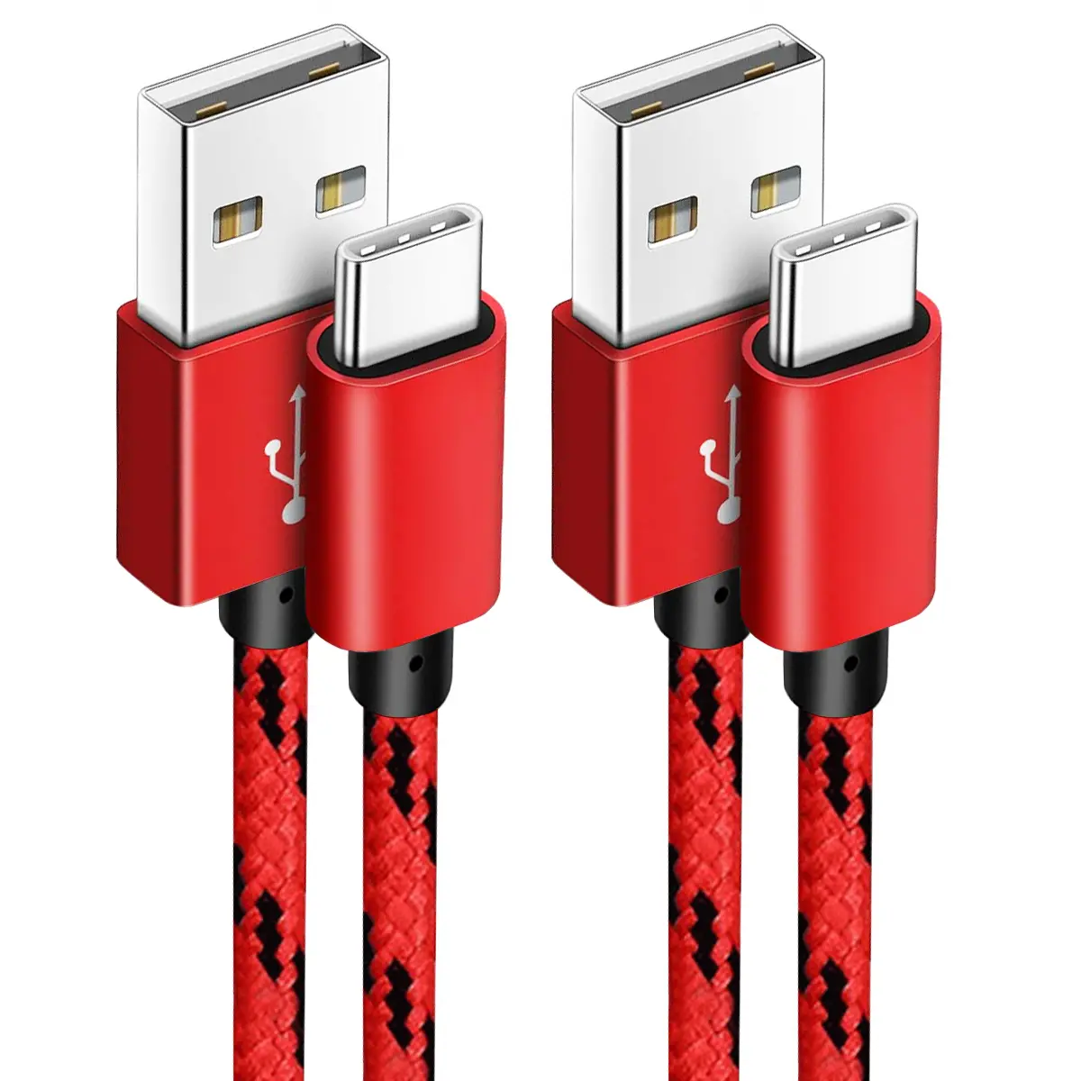 Borz USB Type C Cable,USB A to USB C 3A Fast Charging (10ft 2-Pack) Braided Charge Cord Compatible with iPhone 15 16 17 Pro Max,Samsung Galaxy S10 S9 S8 Plus,Note 9 8,A11 A20 A51,LG G7 V30 V35,Moto Z2 Z3 Smartphone Device Charger