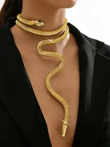 Fashionable Adjustable Snake Chain Necklace, Realistic Net Pattern, Versatile Styling, Patch Neck Design, Unisex Jewelry, Exquisite Jewelry Gift, Fashionable Chain Decorated