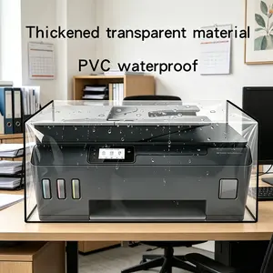 Transparent Printer Protector, Thick PVC Material, Reinforced Handle, Foldable Storage, Compatible with Epson Ecotank, Canon Pixma Models