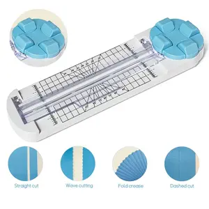 4-in-1 Paper Cutter & Trimmer for Straight, Wave,Perforated & Creasing | All-in-One Scrapbooking Tool for CraftPaper, Cardstock, Photos, Cards, Labels | Professional &Portable Paper Cutting Machine