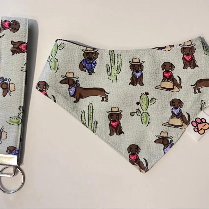 Western Dachshund Weenie Bandana