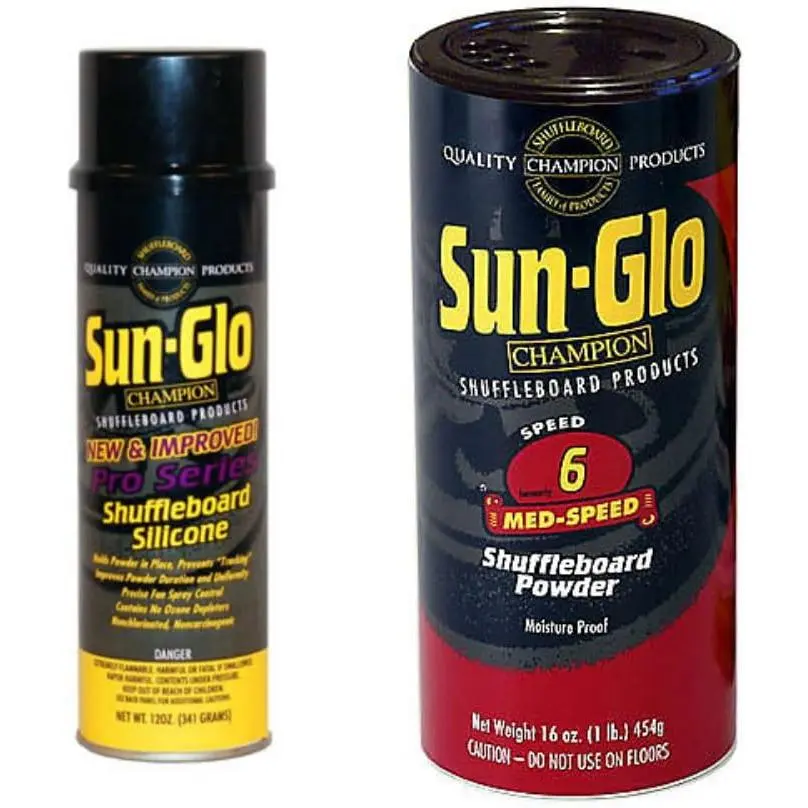 Shuffleboard Combo Pack - 12 oz Silicone Spray & 16 oz #6 Speed Waxes