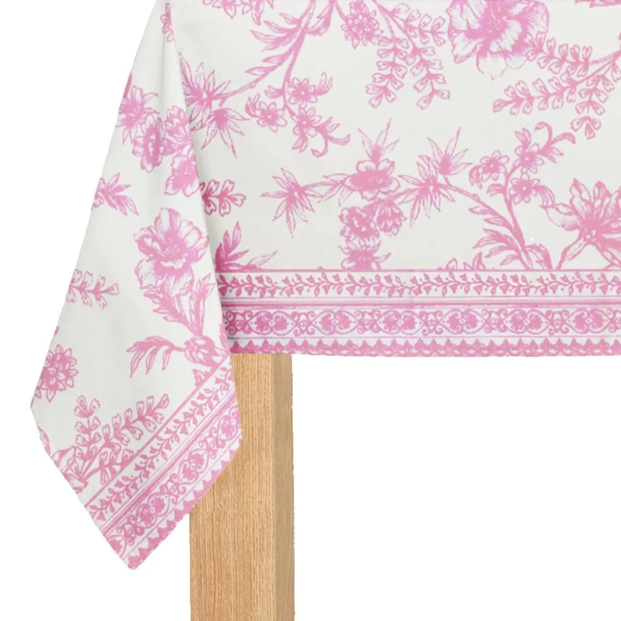 PINK TOILE PAPER TABLECLOTH