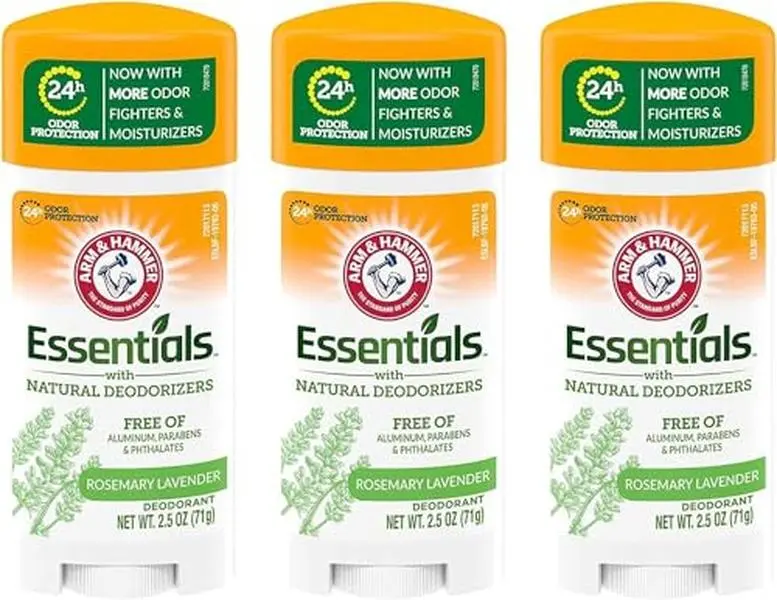Arm & Hammer Essentials Natural Deodorant, Fresh - 2.5 oz - 3 pk