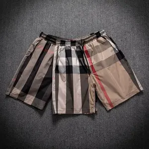 2025 Men New Plaid Trends-end Drape Loose Beach Pants Casual Comfortable Fashion Shorts Male Thin Short Pants great gift