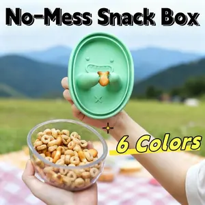 Leak-Proof Snack Box, Portable Sealed Storage Container, Snack Containers, 6 Colors Available, Ideal for Cookies, Nuts, Oats, School Lunches, Travel