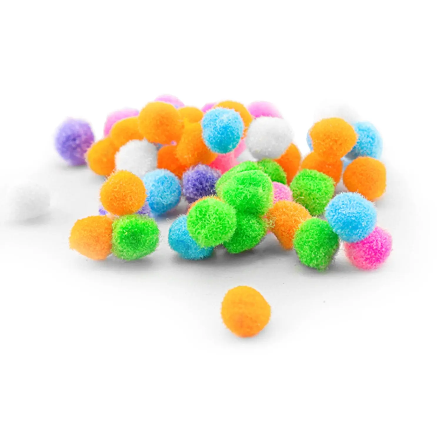 Pompoms by Avanti, Fuzzy Pom Poms Balls, Variety Color for DIY Creative Crafts Decorations, 100 Pieces