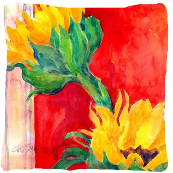 212 MAIN Heavyweight Sunbrella Fabric Pillow - Fade-Resistant, Sunflower-Designed Decorative Pillow for Indoor, Outdoor Furniture
