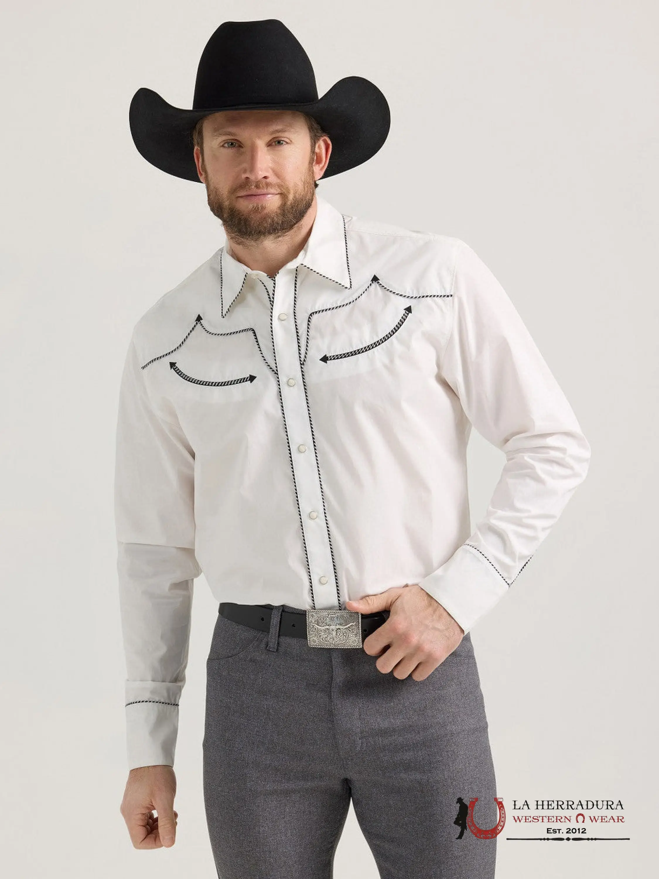 WRANGLER SHIRT WHITE LONG SLEEVE 112353257