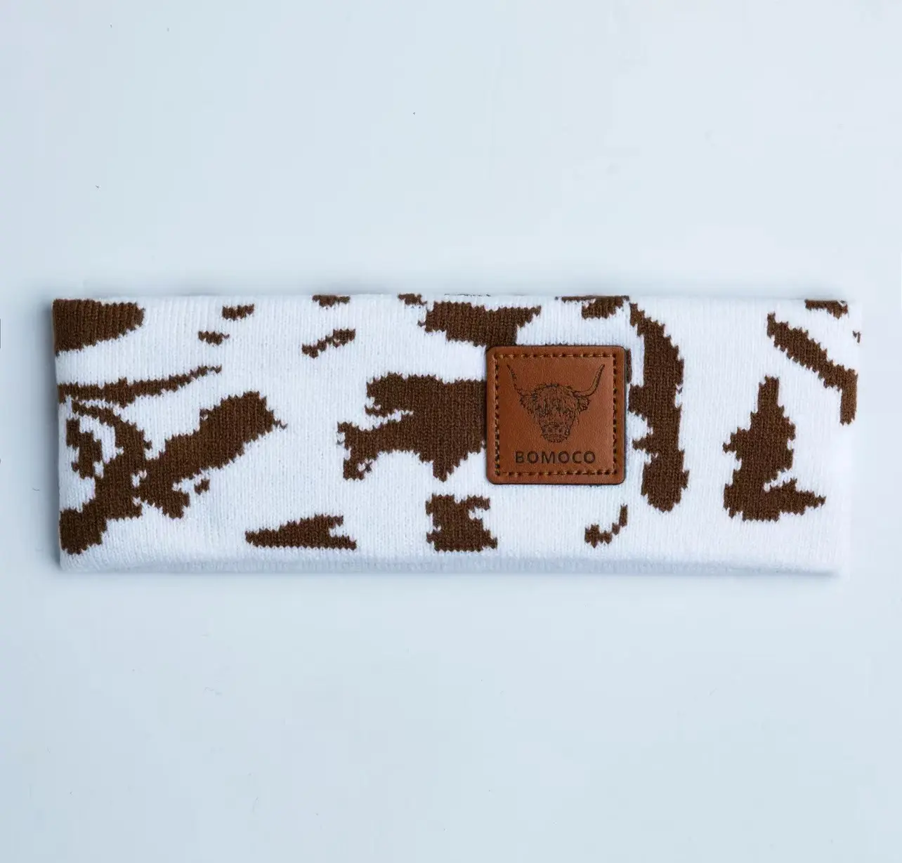 "Cow Print Winter Headband – Stylish Y2K Knit Headband for Men, Women, Couples, Perfect for Fall & Winter, Great Holiday Gift"