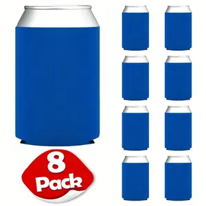 8 Pack 300ML/10oz Beer Bottle Insulator Sleeves, Insulated Reusable Beverage Cup Covers, Assorted Colors, Non-Slip, Keeps Beer Cold, for Weddings, Bachelorette Parties