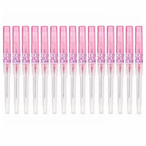 15PCS 20G Disposable Stainless Steel Hollow IV Catheter Piercing Needles for Ear Nose Belly Navel Nipple Body Piercing