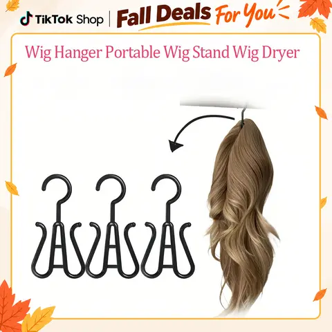 Labhairs 10-Pack Portable Wig Hangers – Space-Saving Stand for Drying, Styling & Organizing | Durable Heatless Plastic Design | Fits All Wig Types & Hats | Compact for Travel & Home Use | Perfect for Stylists & Wig Lovers