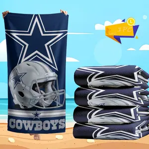 Dallas Football Print Microfiber Travel Beach Towel Helmet Design, Perfect Gift for Friends, Ideal Beach Accessory and Holiday Present