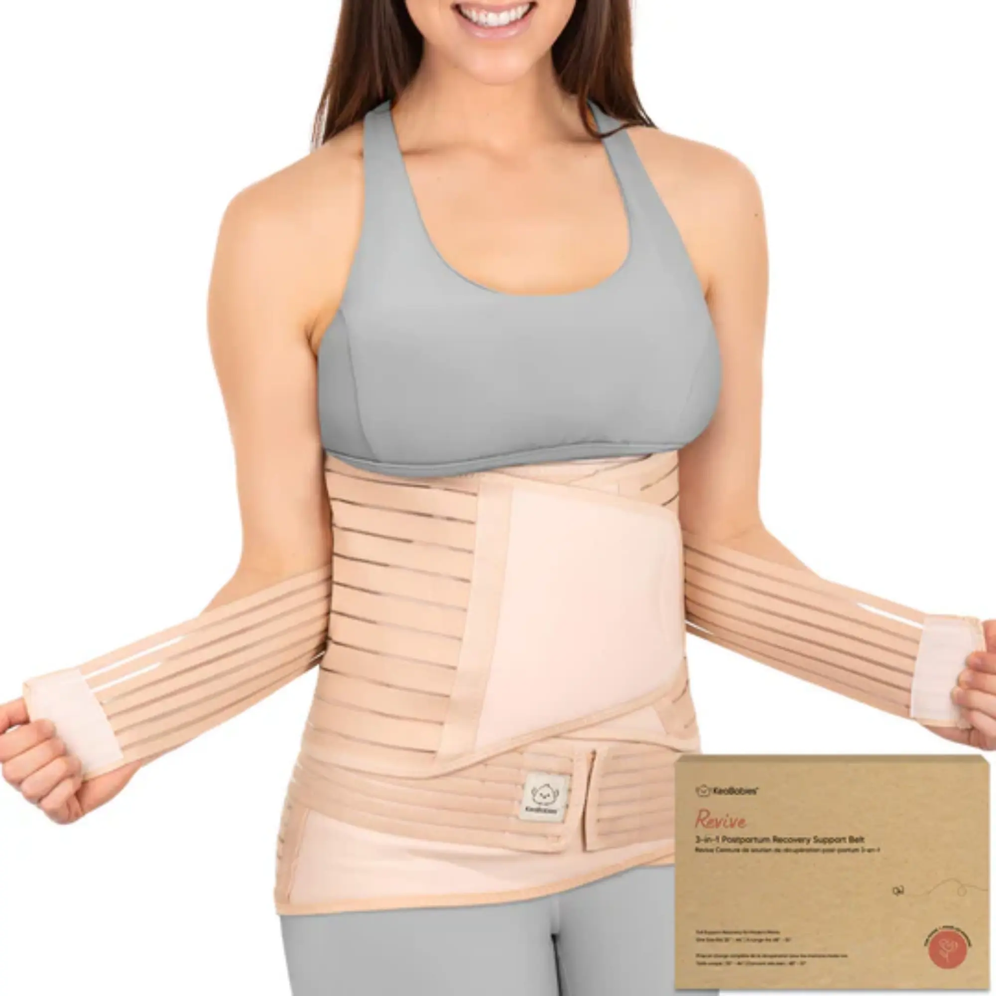 [Recovery Essential] 3 in 1 Postpartum Belly Support Recovery Wrap - Postpartum Belly Band, After Birth Brace, Slimming Girdles, Body Shaper Waist Shapewear, Post Surgery Pregnancy Belly Support Band