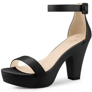 BLISSFUL STEP Platform Chunky Heel Open Toe Sandals BLISSFUL STEP Platform Chunky Heel Open Toe Sandals