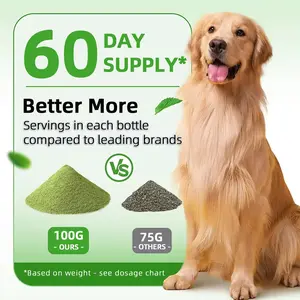 Better More Dog Dental Powder - 60 Day Supply for Small Medium Large Dogs - Teeth Cleaning & Plaque Removal - Oral Care for All Breeds - 100G Probiotic Blend teeth clean plaque Dental Hygiene Probiotic Bundle for Dogs