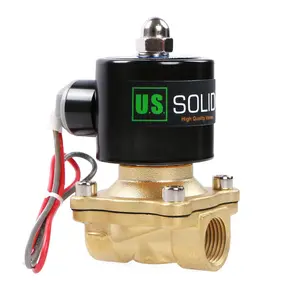U.S. Solid 1/2" Brass Electric Solenoid Valve 24VAC Air Non-potable Water N.C.