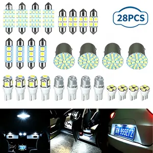 28pcs LED Car Reading Light,Car Interior Light,LED Cars Wedge Lights,Dome Light,License Plate Lighting,Trunk Bulbs, Car Interior Lighting