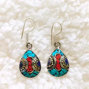 Handmade Gem Stone Earrings By Kala Kathmandu Earrings for Women Handmade