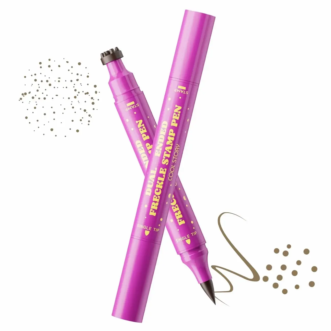 Waterproof Freckles Pen: Faux Freckle Stamp and Fine Tip Eyeliner for Realistic, Long-Lasting Freckles and Effortless Makeup, Perfect for Daily Wear and Cosplay strong hold