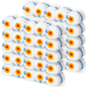 50 count 2 Inch Microfiber Mini  Rollers High Density Microfiber  Roller Covers, Painting Supplies for  Wall Cabinets Ceilings