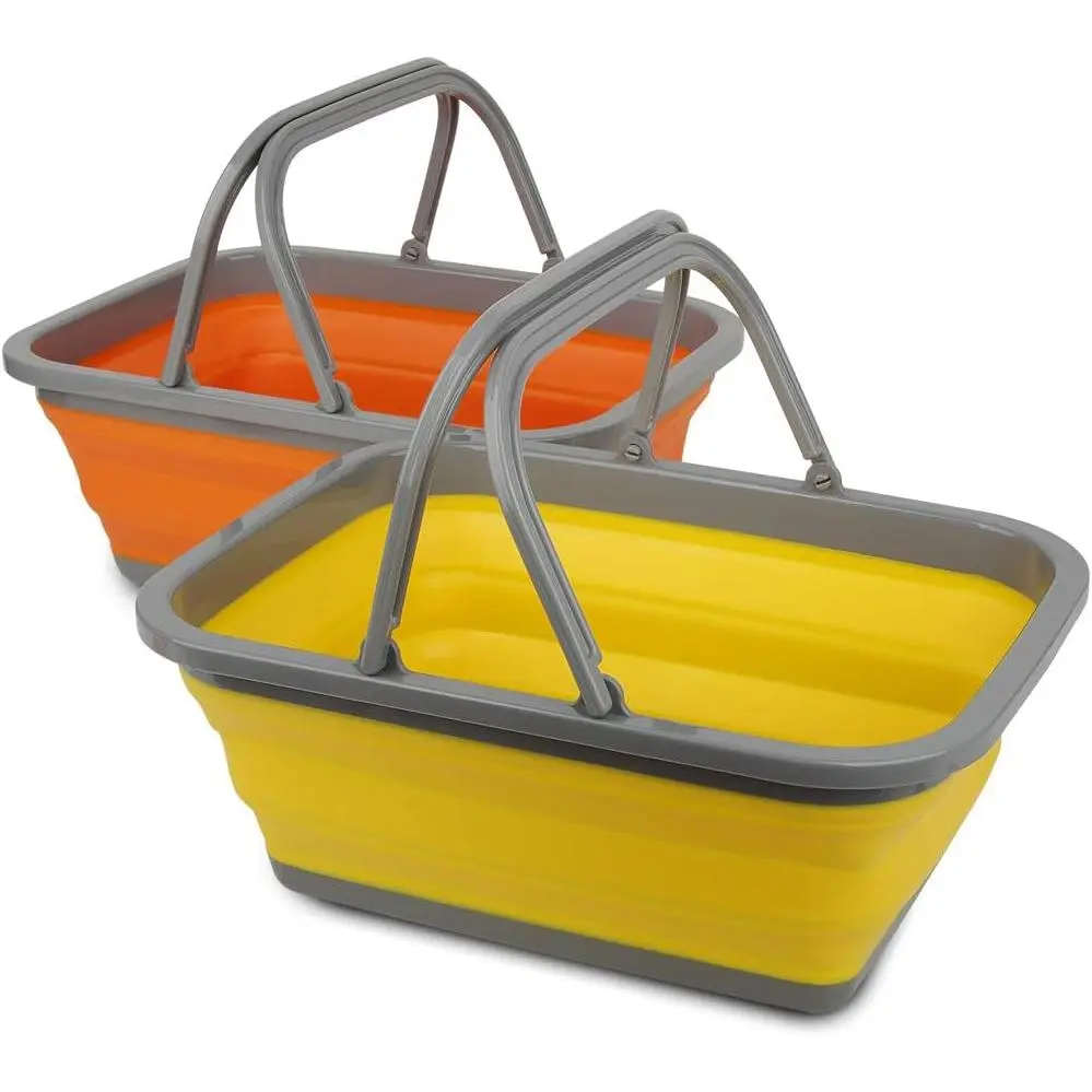 2 Pack Collapsible Sink with 2.25 Gal / 8.5L Each Wash Basin  Washing Dishes, Camping, Hiking and Home