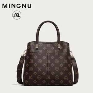 Women's Large Capacity Monogram Tote Bag, 2-in-1 Top Handle & Crossbody Shoulder Bag, Quiet Luxury Print Work Bag for Office, School, Daily Use, Black & Cream Colors
