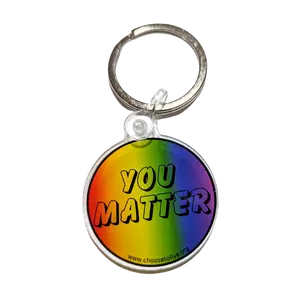 Acrylic Keychain YOU MATTER (Rainbow)