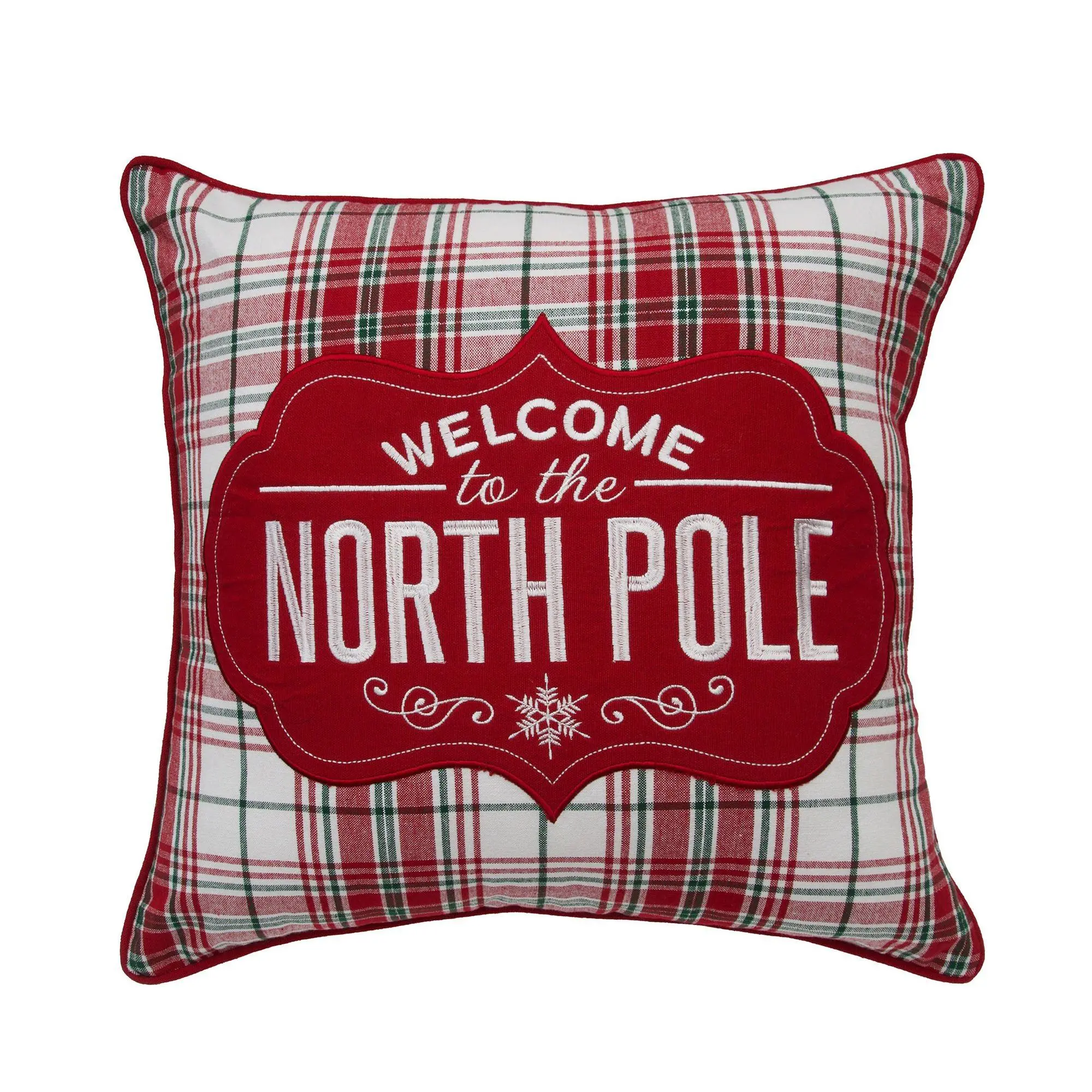 Welcome North Pole Pillow by Valerie