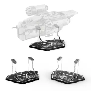Acrylic Display Stand for Lego Star Wars the Razor Crest 75292 Mandalorian Starship Toy (ONLY Stand, NOT Model)