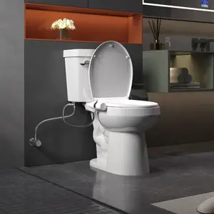 Ultra-Slim Dual Nozzle Bidet Attachment – Non-Electric Self-Cleaning Toilet Bidet with Adjustable Water Pressure, Feminine & Rear Wash, Brass Inlet, Easy Install,