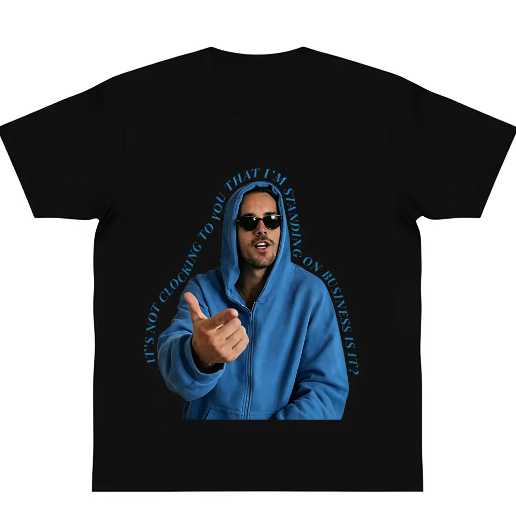 oversize It’s Not Clocking To You Belieber Coachella Streetwear graphic tees Unisex T-Shirt Musical Gift Unisex y2k fashion Casual Top Trending