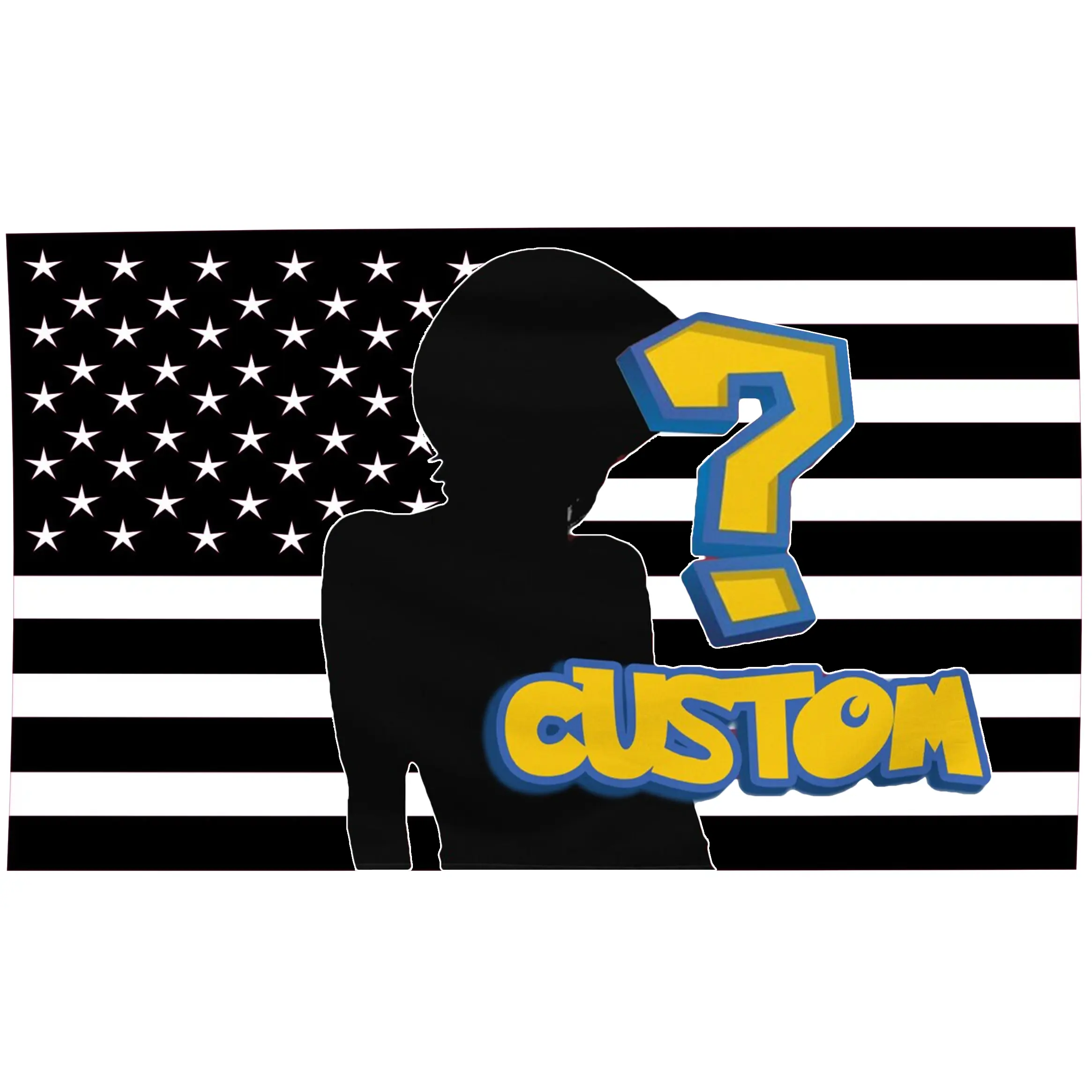 Black Flag Custom America Flag 3x5 ft Double Sides Print Personalized Flags Design Your Image Funny Tapestry Poster For Decorate Clubs Concerts Bars University Dormitories Living Rooms Bedrooms Christmas Gift