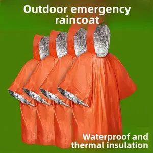 Portable aluminum foil for survival in the wild, anti-loss temperature, cold and freezing rain clothes, outdoor camping, mountaineering, emergency insulation, first aid blanket