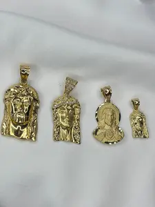10k gold jesus christ pendant _ solid gold