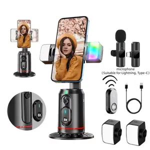 Ai Cloud Mount Desktop Phone Stand Stabilizer, 360° Automatic Face Tracking Selfie Tripod, Smartphone Video Vlog Live Streaming Holder
