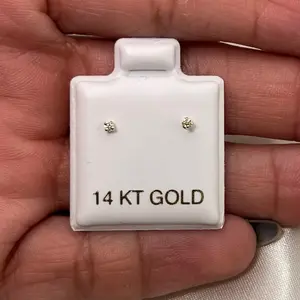 14k Gold Nose Studs Set of 2 with 1.5mm Gemstone Elegant and Luxurious Design for Everyday Wear or Special Occasions
