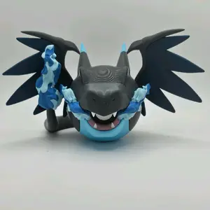 Mega Charizard X Themed Pokeball - Fun Design for Pokemon Fans and Collectors Figurine
