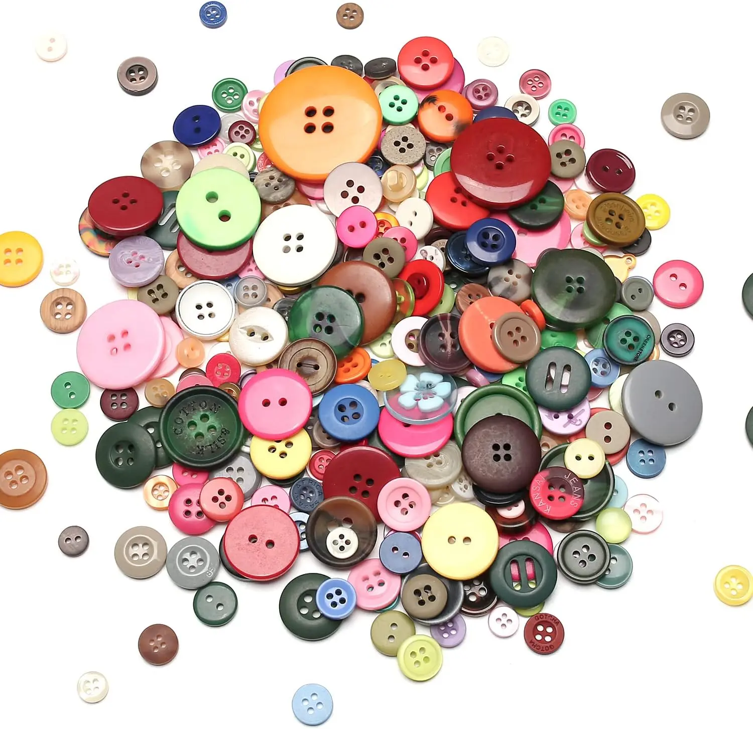 About 330  Buttons of Various Specifications, , Sewing DIY Handicraft Buttons, Hand-Painted Decorative Buttons Multicolor Series
