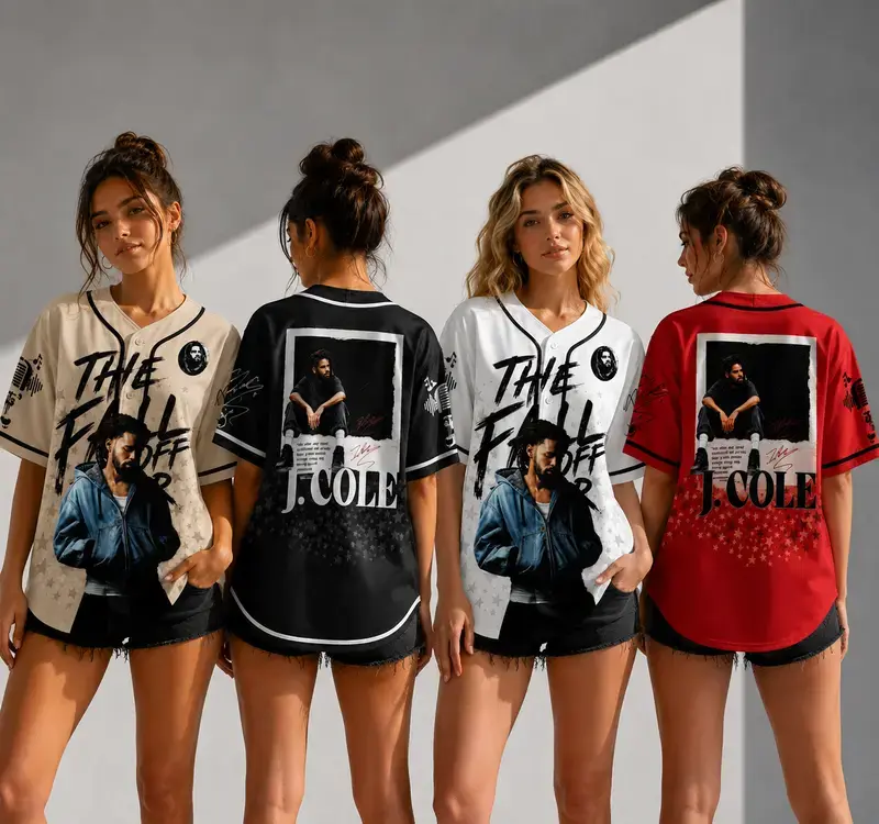 J.Cole The Fall-Off Tour 2026 Baseball Jersey, Disc 29, Disc 39 Hip-Hop Shirt, Graphic Tee, Cole World Music Fan Merch Shirt